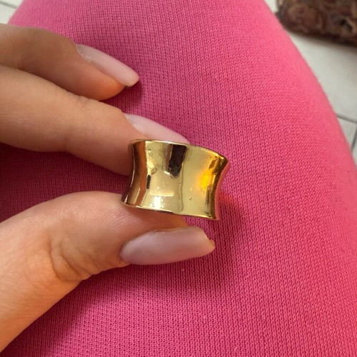 Zara minimal gold steel rose champagne ring like new