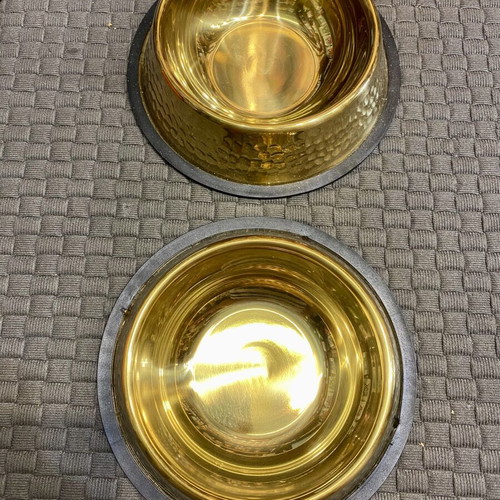 Set of 2 Luxury Bowls for Dog, Cat, or Small Pets, New