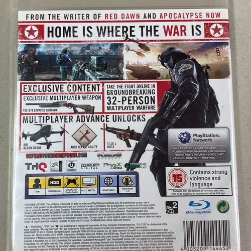 Sony PlayStation 3 Homefront  In very good condition Price 6 Euros