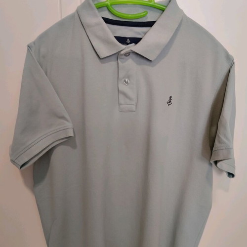 Explorer men's polo shirt like new, gray and green, size L