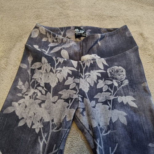 Calzedonia floral push up leggings size S like new, grey