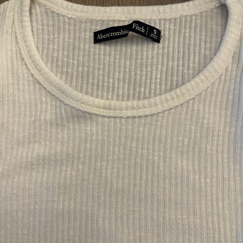 Abercrombie white sweater like new with sleeve button details