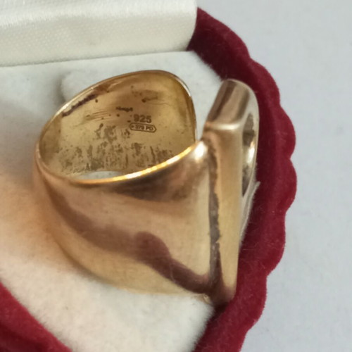 Anime 925 gold plated ring used, size 54