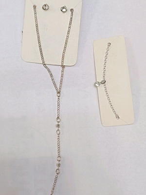 Silver jewelry set of 9 pieces like new from Sinsay