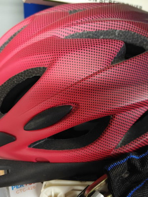 Bicycle helmet red one size new