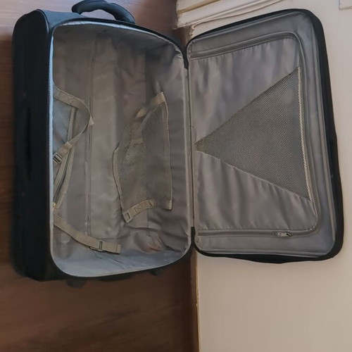 Diplomat suitcase used, black without telescopic handle