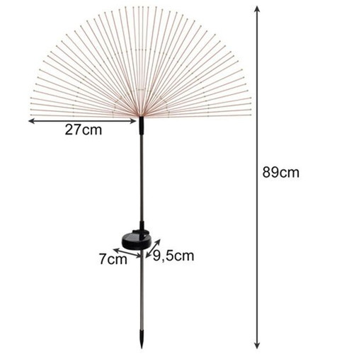 Solar garden lamps dandelion LED set of 2 like new, IP65 waterproof