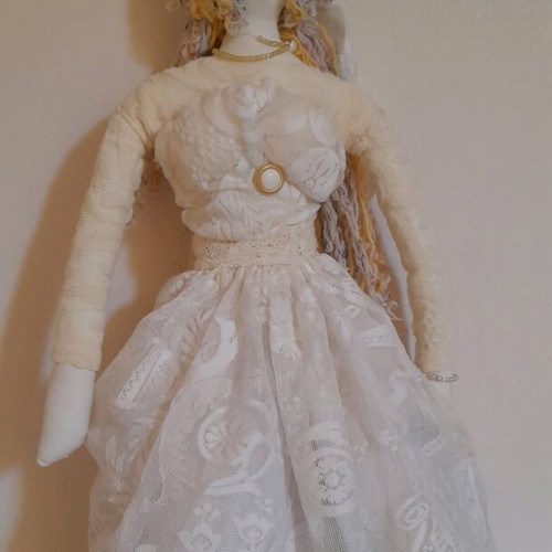 Handmade bride doll 75 cm new