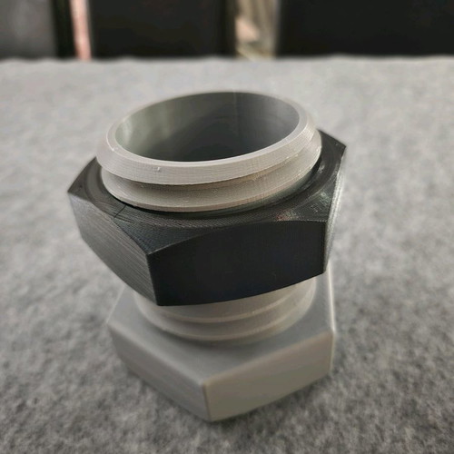 Container pencil holder used 3d printed with screw and nut gray-black