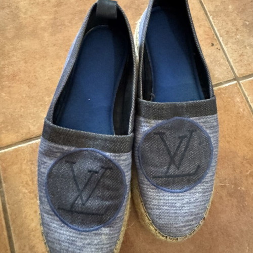 Louis Vuitton espadrille shoes used, size 41, blue
