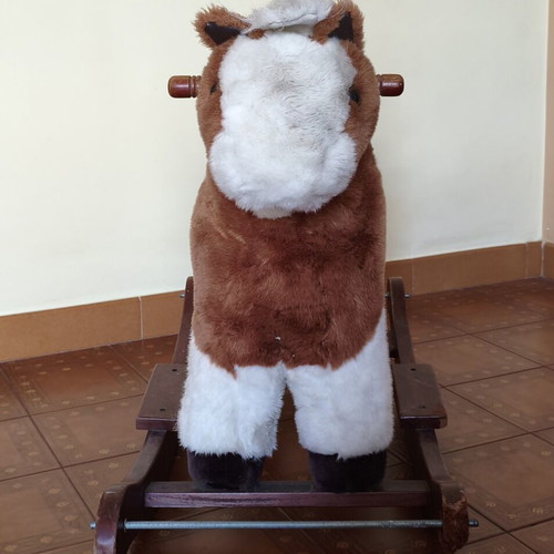 Vintage Mulholland & Bailie rocking horse used with wooden base