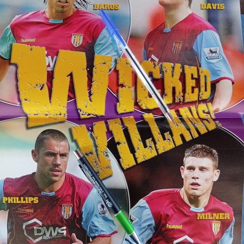 Match Football Magazine Issue 7-13/2/2006 with Aston Villa Posters like new