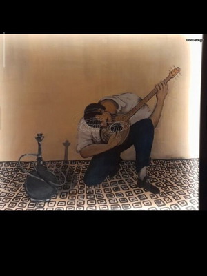 Canvas painting used 1.65x1.85 without frame