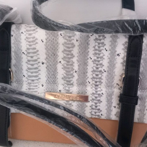 Achilleas crossbody bag new, black and beige