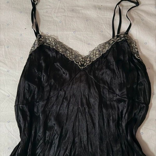 Zara cami top like new, black with gold lace, size M