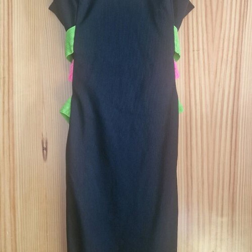 Black fitted backless dress size S