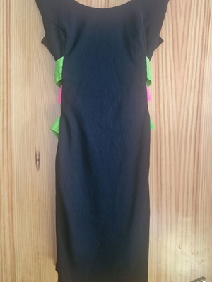 Black fitted backless dress size S
