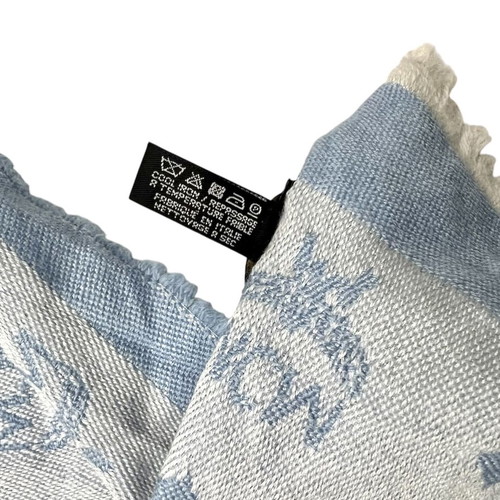 MCM baby blue wool scarf used