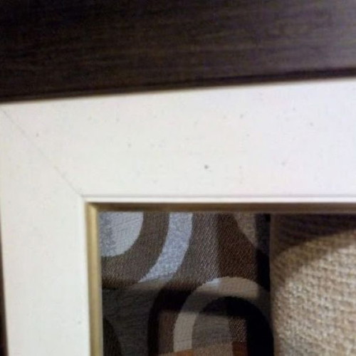 Luxury dark brown picture frame with white mat, like new, 65x40 cm