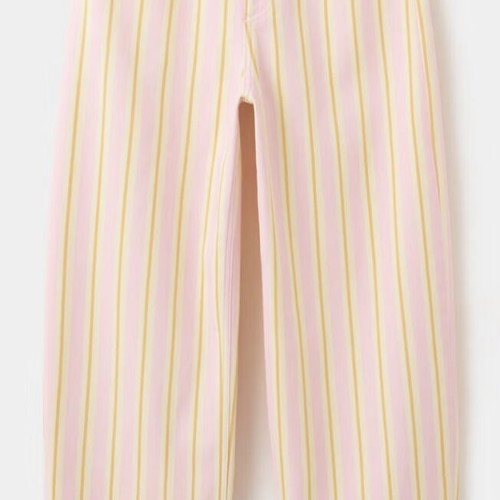 Baloon jeans with stripes size L, new, pink and yellow