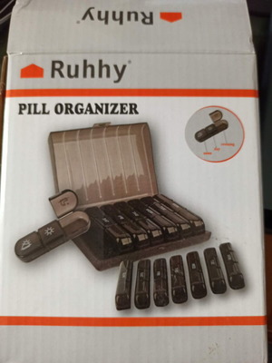 Εβδομαδιαία Θήκη Χαπιών Ruhhy Μαύρη Διαφανής Καινούργια