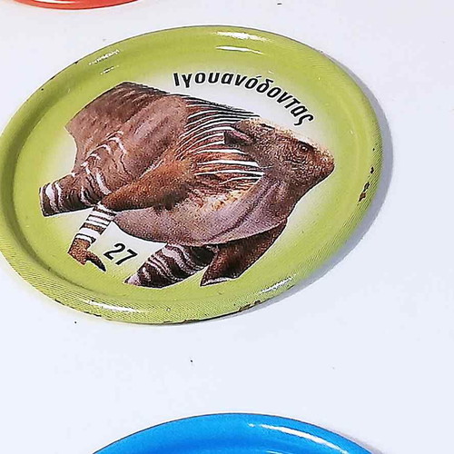 Nounou Fun Fun set of 16 metal tags dinosaur theme used