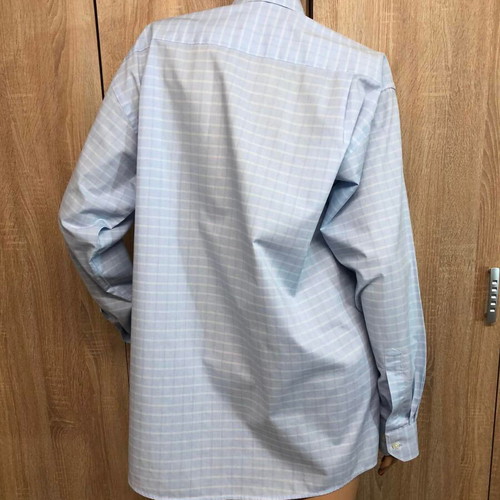Barisal shirt new, size L/XL, white and blue cotton