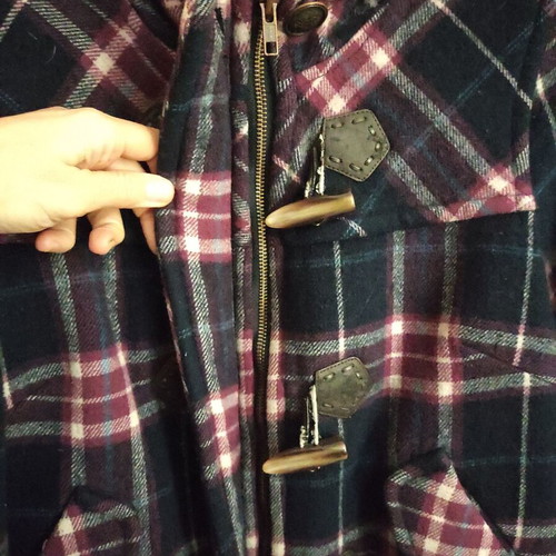Wool plaid vintage blazer Etam weekend used, size S