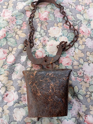 Cow bell used, 1950s vintage, old