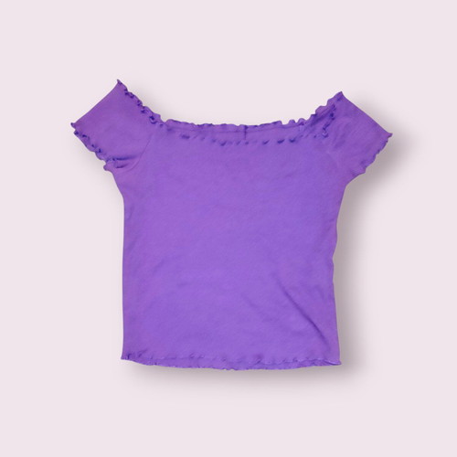Off the shoulder purple top like new, size M
