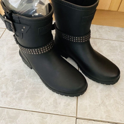 Barbour biker boots new, black, size 37
