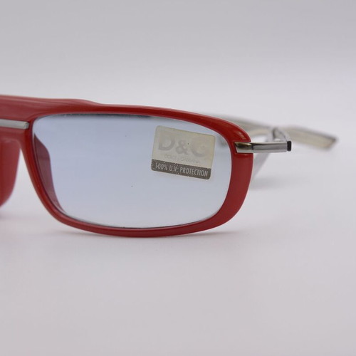 Dolce & Gabbana 2142 910 New Vintage Sunglasses Red Shield Mask Italy NOS