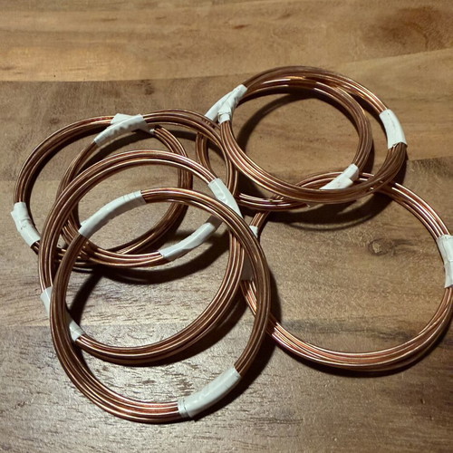 Copper wire set 7 pieces x 1.5m new