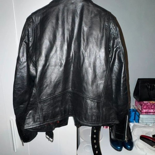Ventiuno Skins leather biker jacket size 3