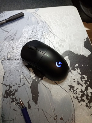 Logitech G Pro Wireless RGB Gaming Mouse 16000 DPI used, black