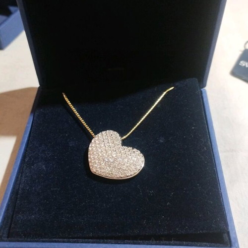 Swarovski necklace new gold-colored