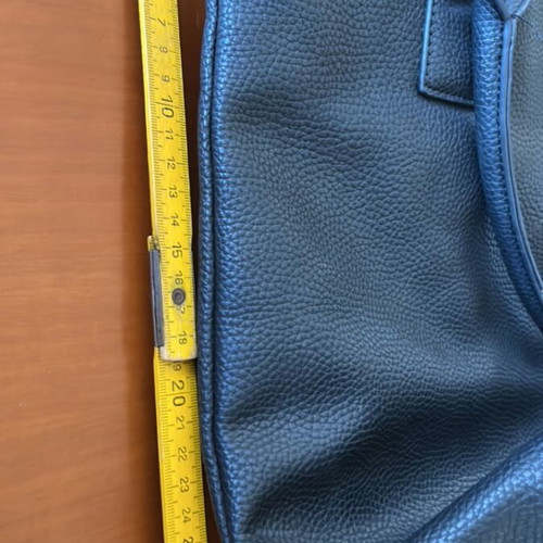 Large blue shoulder bag used with 6 compartments plus 1 large