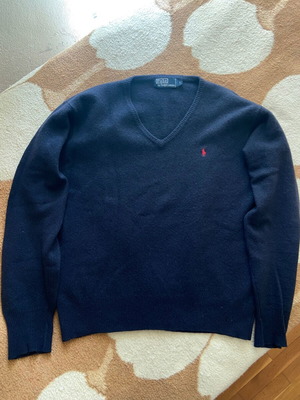Polo Ralph Lauren πουλόβερ από lambswool μεταχειρισμένο, μπλε, μέγεθος L