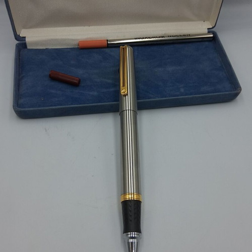 Inoxcrom pen with original box, gold electroplated details