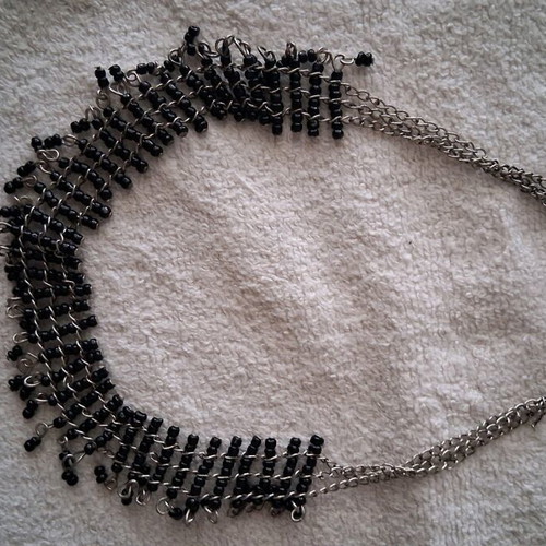 Necklace black, like new, slightly worn