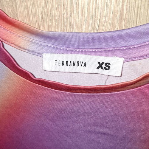 Terranova crop top XS, colorful tie-dye pattern