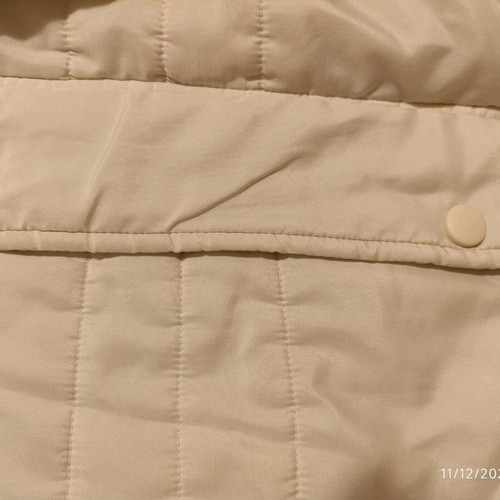 Parka white long jacket with hood used, size XXL