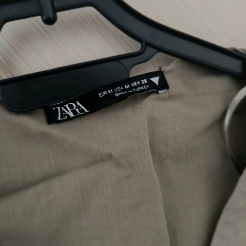 Zara linen dress short like new khaki