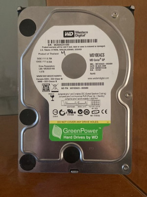 WD Green Caviar 1Tb hard drive like new