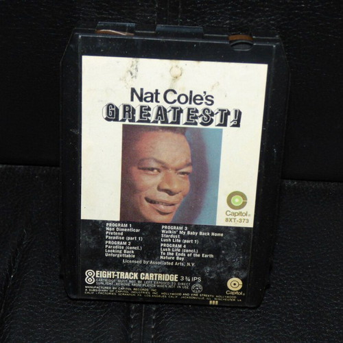 Nat Cole's Greatest 8 Track Cassette
