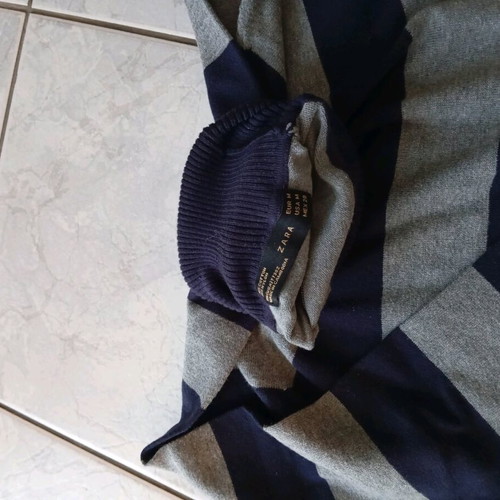 Zara women's turtleneck like new, gray and blue, size M