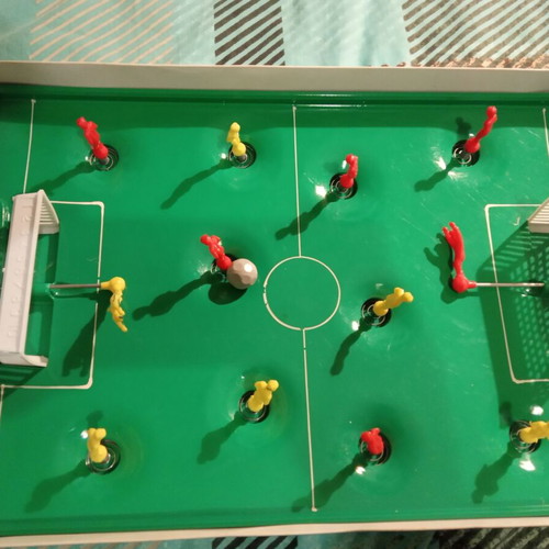 Vintage football table used, Greek made by Perna