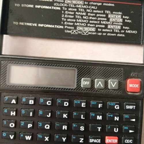 Collectible agenda used 1990 with phone directory and hidden menu