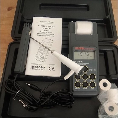 Hannah HI 9161C humidity and temperature data logger like new with printing