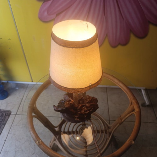 Handcrafted Driftwood Root Table Lamp new, rustic eco design